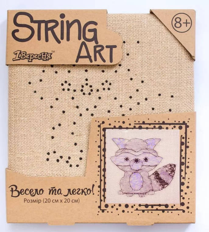 Набор креативного творчества "Енот" String Art изонить из ниток стринг-арт с гвоздями мулине моторика
Набор креативного творчества "Енот" String Art изонить из ниток стринг-арт с гвоздями мулине моторика