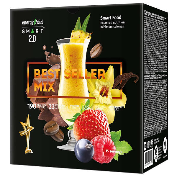 Диетическое питание Еnergy Diet Smart Mix ассорти 2 поколения 5 вкусов коктейль для снижения веса 15 саше
Диетическое питание Еnergy Diet Smart Mix ассорти 2 поколения 5 вкусов коктейль для снижения веса 15 саше