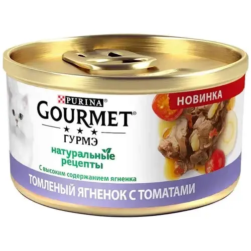 Влажный корм Purina Gourmet Натуральные рецепты для кошек, томленный ягненок, с томатами, 85 г
Влажный корм Purina Gourmet Натуральные рецепты для кошек, томленный ягненок, с томатами, 85 г