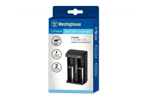 Зарядноe устройство для аккумуляторов типа Li-ion до 70мм 3.7/4.2V WBC-006-CB Westinghouse
Зарядноe устройство для аккумуляторов типа Li-ion до 70мм 3.7/4.2V WBC-006-CB Westinghouse
