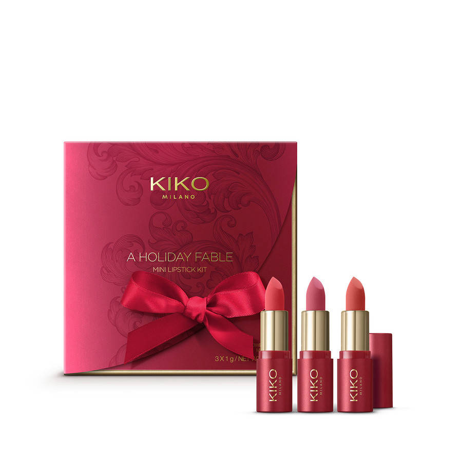 Kiko Milano A Holiday Fable Mini Lipstick Kit Подарунковий набір із 3-х міні матових помад
Kiko Milano A Holiday Fable Mini Lipstick Kit Подарунковий набір із 3-х міні матових помад