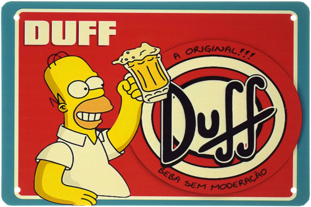 Металлическая табличка "Гомер Симпсон (Duff A Original)" (ms-003173)