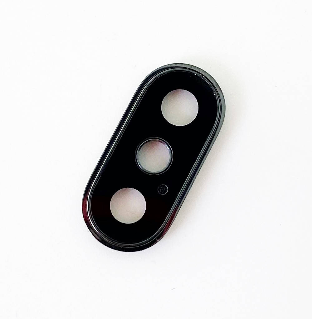 Стекло камеры для iPhone X, черное, в рамке 
Стекло камеры для iPhone X, черное, в рамке