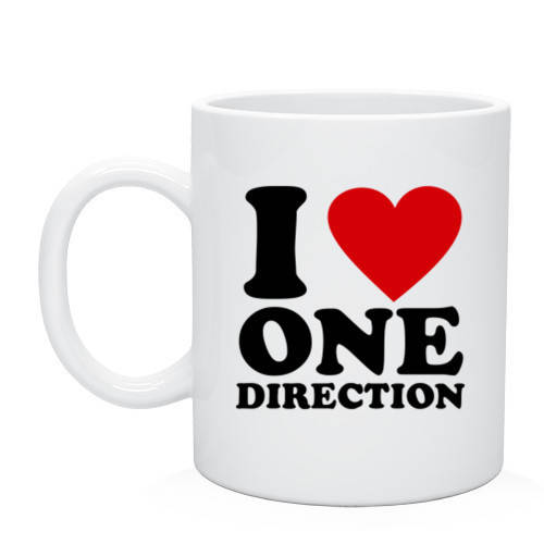 Кружка GeekLand I love One Direction CP 04.121, Белый