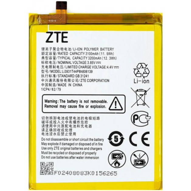 Аккумулятор ZTE Blade A4 / A5 2020 / A7 2019 / A7 2020 / V10 Vita / LI3931T44P8h806139 (3200mAh)
Аккумулятор ZTE Blade A4 / A5 2020 / A7 2019 / A7 2020 / V10 Vita / LI3931T44P8h806139 (3200mAh)