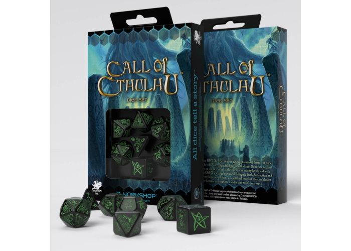 Настольная игра Q-Workshop Набор кубиков Call of Cthulhu Black & Green Dice Set (7 шт.) (SCTH21)
Настольная игра Q-Workshop Набор кубиков Call of Cthulhu Black & Green Dice Set (7 шт.) (SCTH21)
