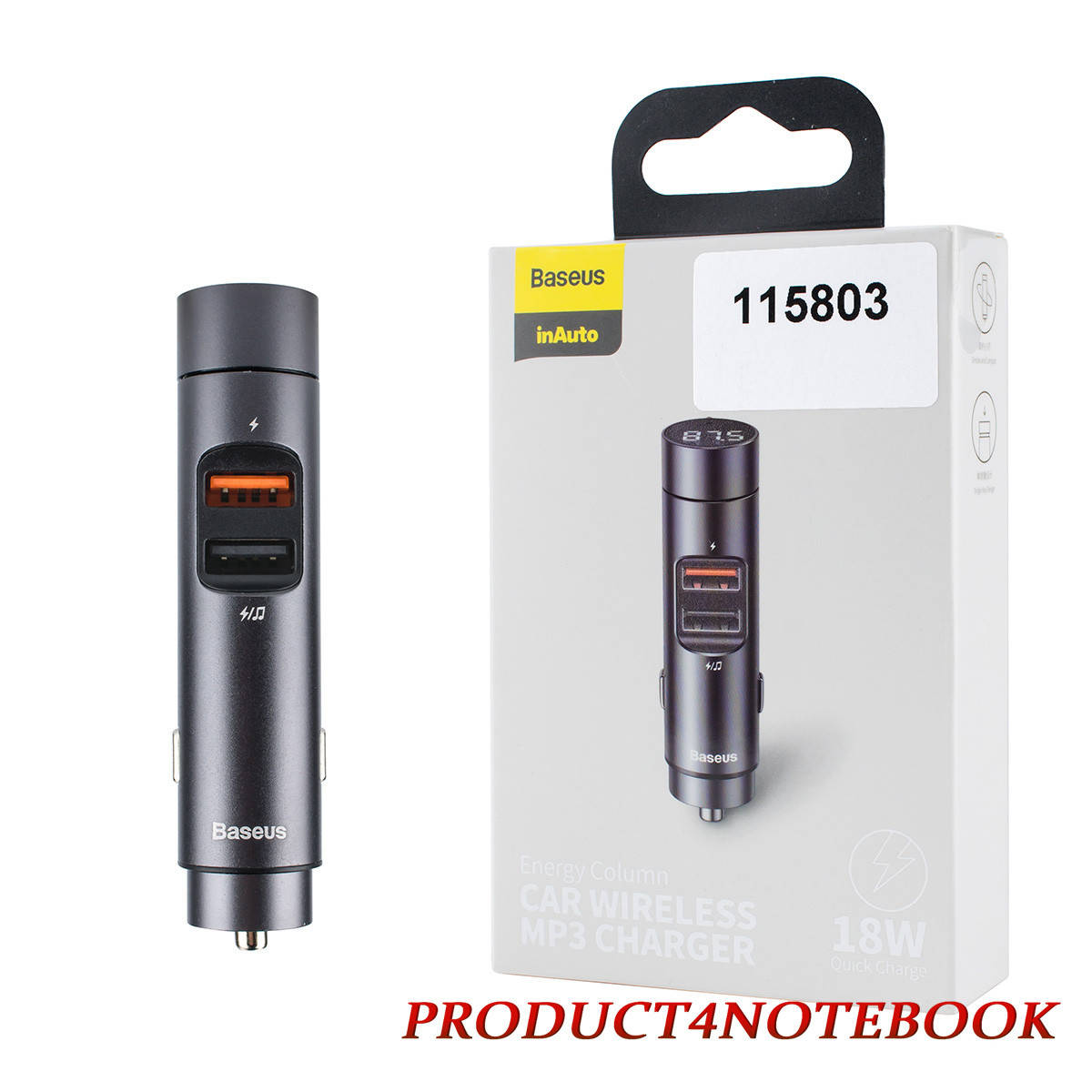 Автомобильное зарядное устройство + FM модулятор Baseus Energy Column Car Wireless MP3 Charger (PPS Quick
Автомобильное зарядное устройство + FM модулятор Baseus Energy Column Car Wireless MP3 Charger (PPS Quick