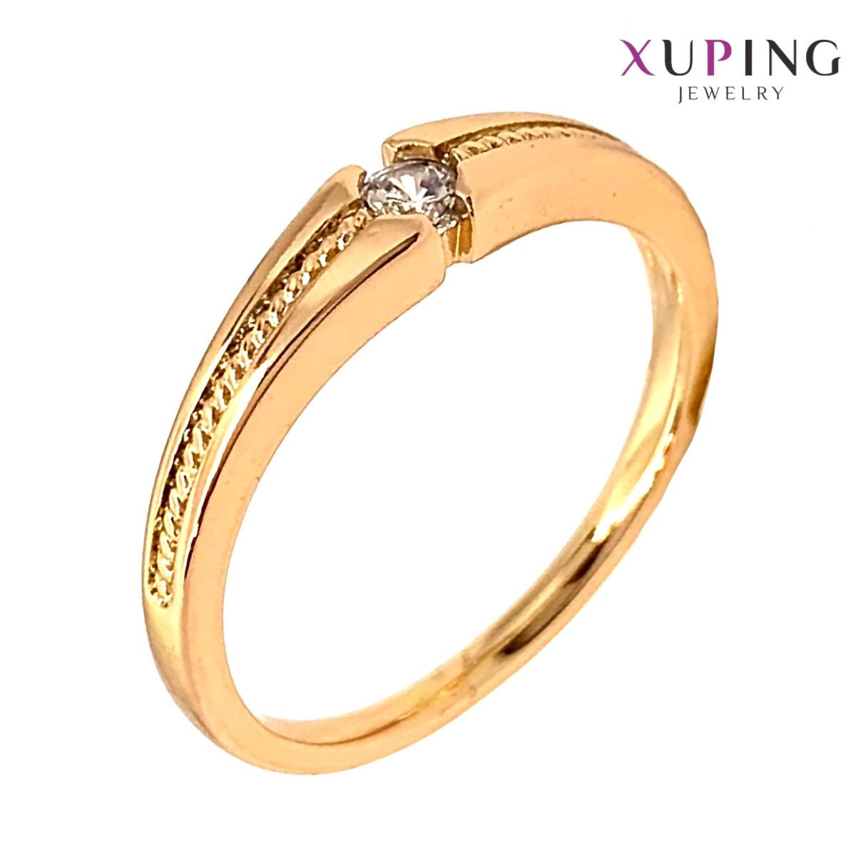 Кольцо Xuping, белые фианиты (куб. цирконий), ширина 4 мм, вес 2 г, позолота 18K, ХР01389 (17)
Кольцо Xuping, белые фианиты (куб. цирконий), ширина 4 мм, вес 2 г, позолота 18K, ХР01389 (17)