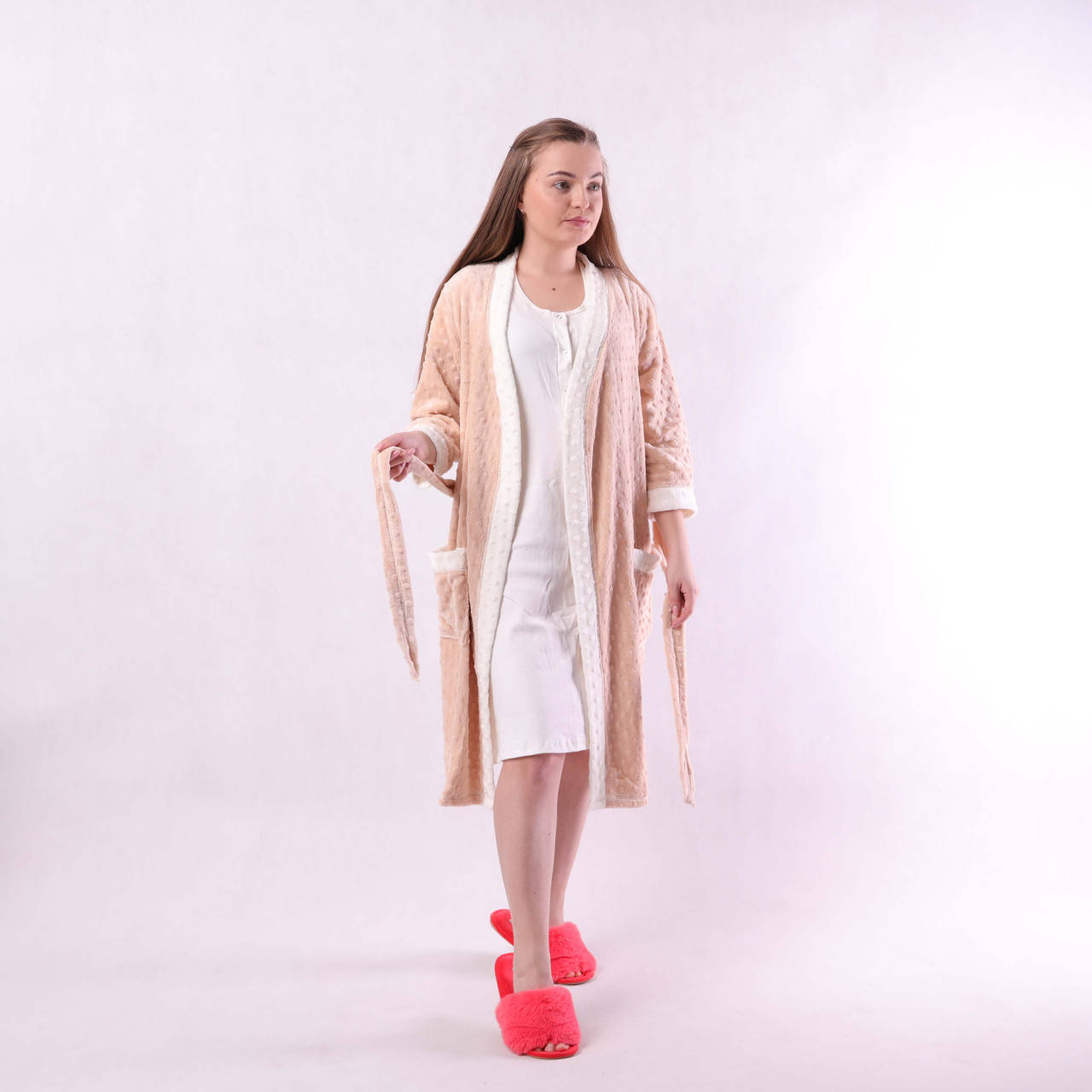 Женский махровый комплект халат+ночная Луиза "Капучино" 42-54 р., Разные цвета
Женский махровый комплект халат+ночная Луиза "Капучино" 42-54 р., Разные цвета