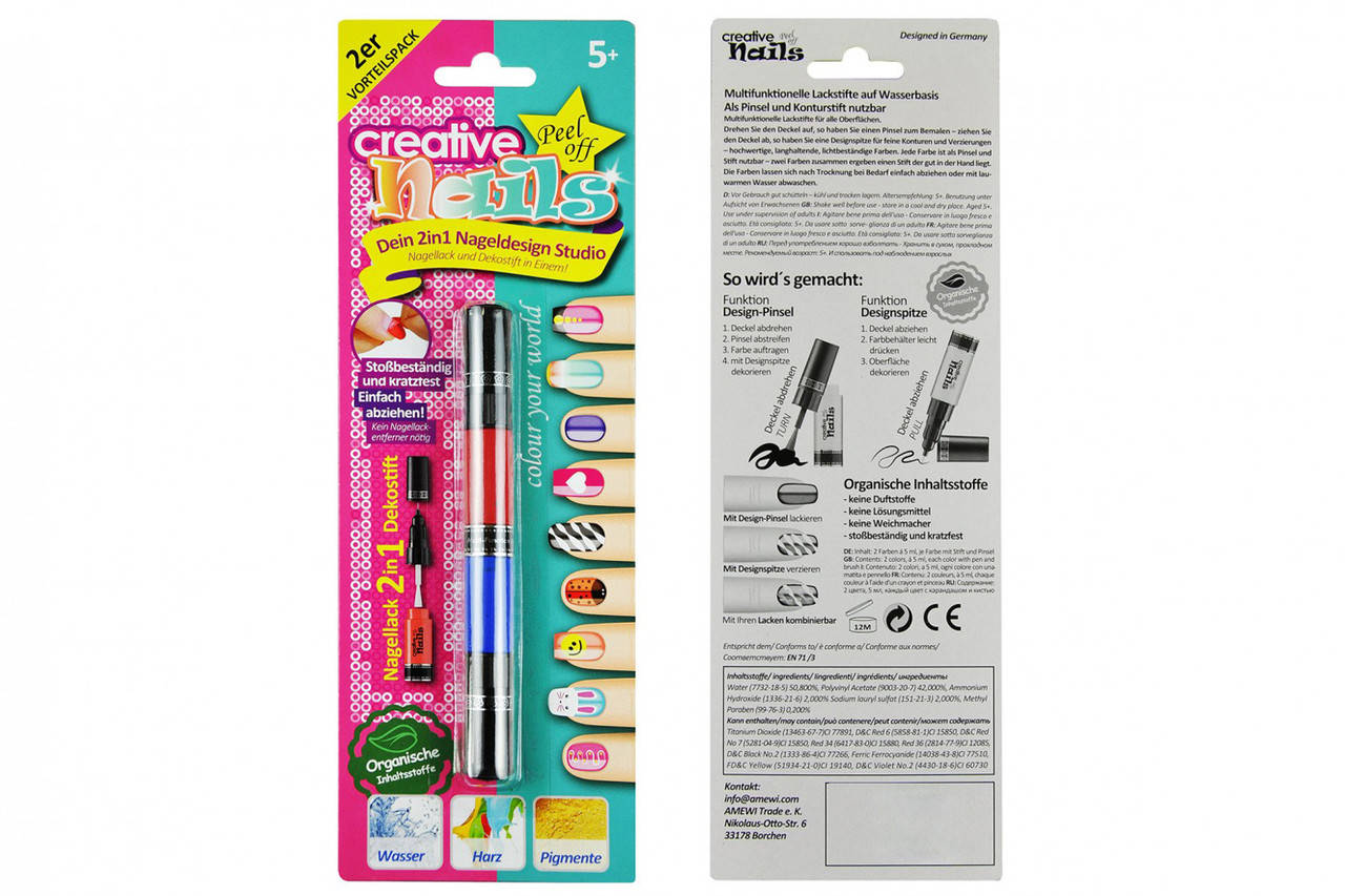Детский лак-карандаш для ногтей Malinos Creative Nails на водной основе (2 цвета малиновый + синий)
Детский лак-карандаш для ногтей Malinos Creative Nails на водной основе (2 цвета малиновый + синий)
