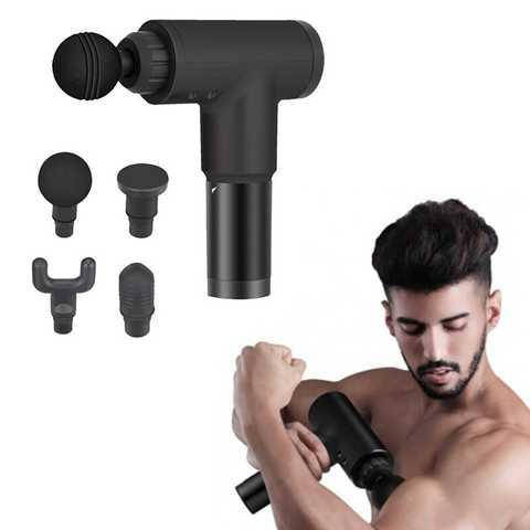 Портативный ручной массажер для тела Fascial Gun + 4 насадки черный (Перкуссионный массажер)
Портативный ручной массажер для тела Fascial Gun + 4 насадки черный (Перкуссионный массажер)