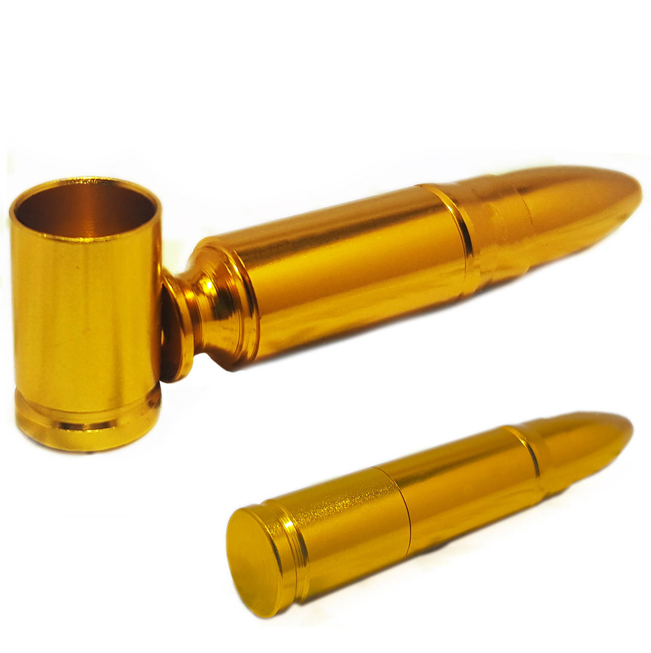 Трубка курительная "Пуля", Золотистый 
Трубка курительная "Пуля", Золотистый