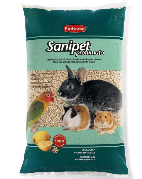 Padovan SANIPET Profumat Гигиенический наполнитель из кукурузных початков для клеток птиц и грызунов - 4 л.
Padovan SANIPET Profumat Гигиенический наполнитель из кукурузных початков для клеток птиц и грызунов - 4 л.