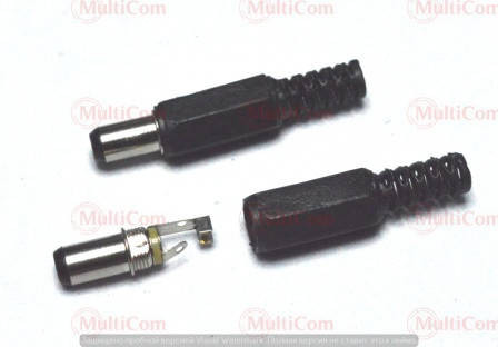 01-13-072. Штекер питания 5,5*2,1мм под кабель, корпус пластик
01-13-072. Штекер питания 5,5*2,1мм под кабель, корпус пластик