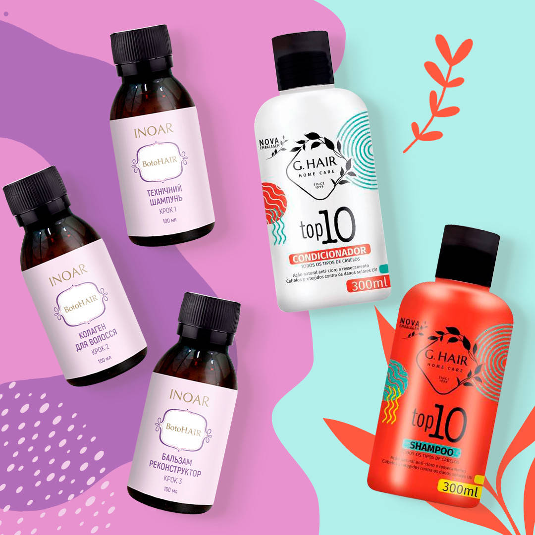 Ботекс для волос набор Inoar BotoHair 100 ml на 4 процедуры (shmp/100ml + collagen/100ml + balm/100ml) + G.Hair TOP 10
Ботекс для волос набор Inoar BotoHair 100 ml на 4 процедуры (shmp/100ml + collagen/100ml + balm/100ml) + G.Hair TOP 10