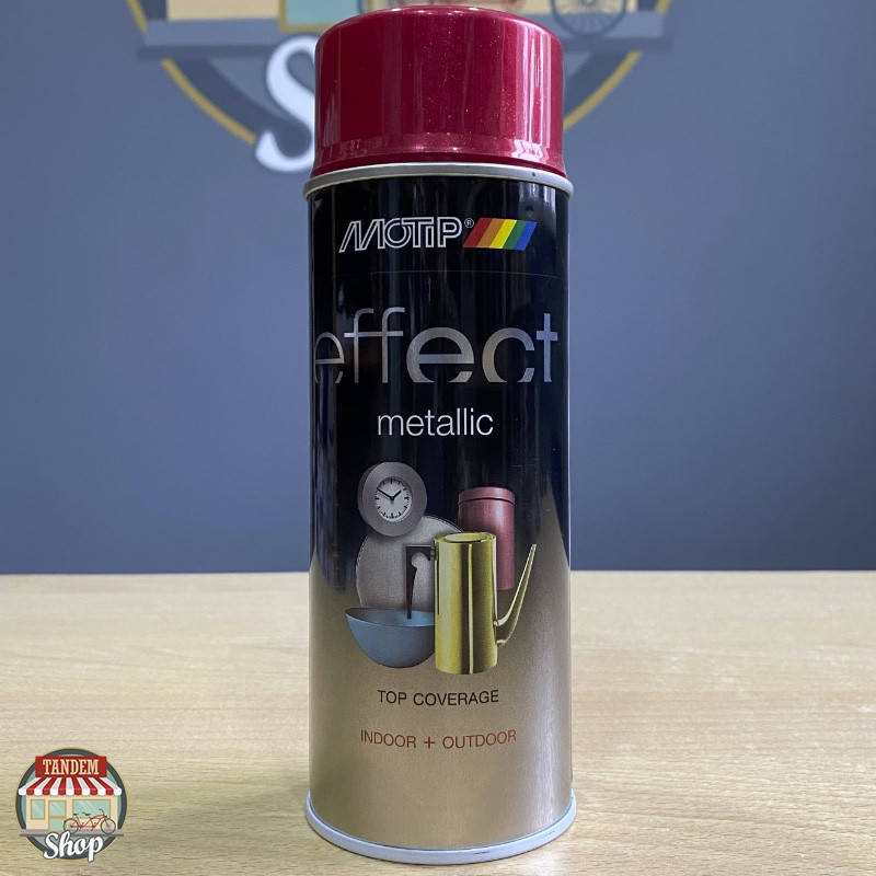 Краска (эмаль) с эффектом металлик Motip Deco Effect Metallic, 400 мл Аэрозоль Красный