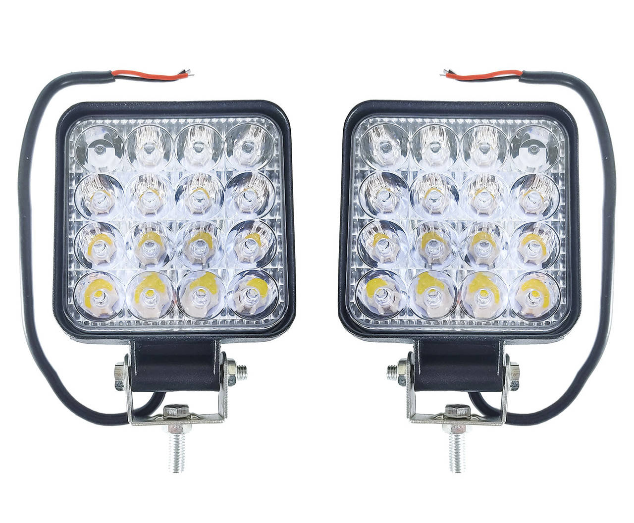 Комплект светодиодных фар 12-24V 48W 6000K (10х8,5см) LED (лэд) фары квадратные на авто, трактор, мото.
Комплект светодиодных фар 12-24V 48W 6000K (10х8,5см) LED (лэд) фары квадратные на авто, трактор, мото.