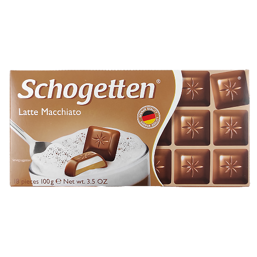 Шоколад Шогеттен латте макіато Schogetten latte macchiato 100g 15шт/ящ (Код : 00-00003844)
Шоколад Шогеттен латте макіато Schogetten latte macchiato 100g 15шт/ящ (Код : 00-00003844)