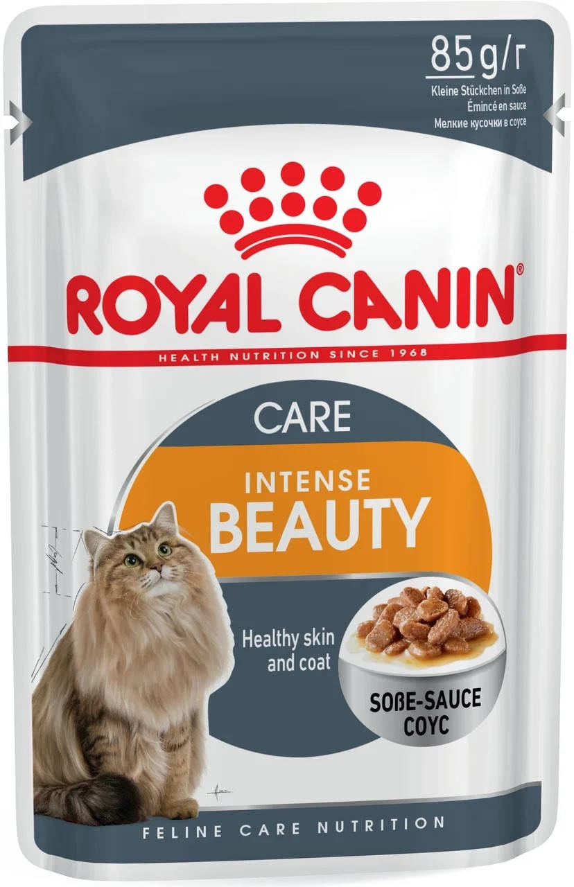 Royal Canin Intense Beauty Gravy (Роял Канин Интенс Бьюти) влажный корм для кошек для кожи и шерсти от 12 мес. 0.085 кг.
Royal Canin Intense Beauty Gravy (Роял Канин Интенс Бьюти) влажный корм для кошек для кожи и шерсти от 12 мес. 0.085 кг.