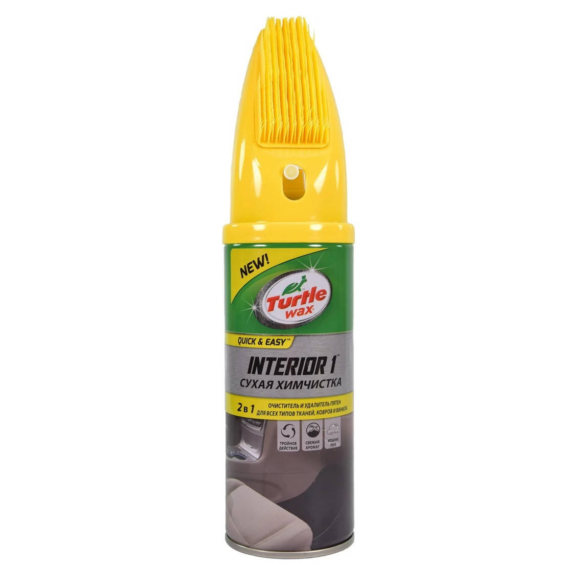 Аэрозольная сухая химчистка со щёткой Turtle Wax Interior 1 с нейтрализатором запахов 400 мл (53011)
Аэрозольная сухая химчистка со щёткой Turtle Wax Interior 1 с нейтрализатором запахов 400 мл (53011)