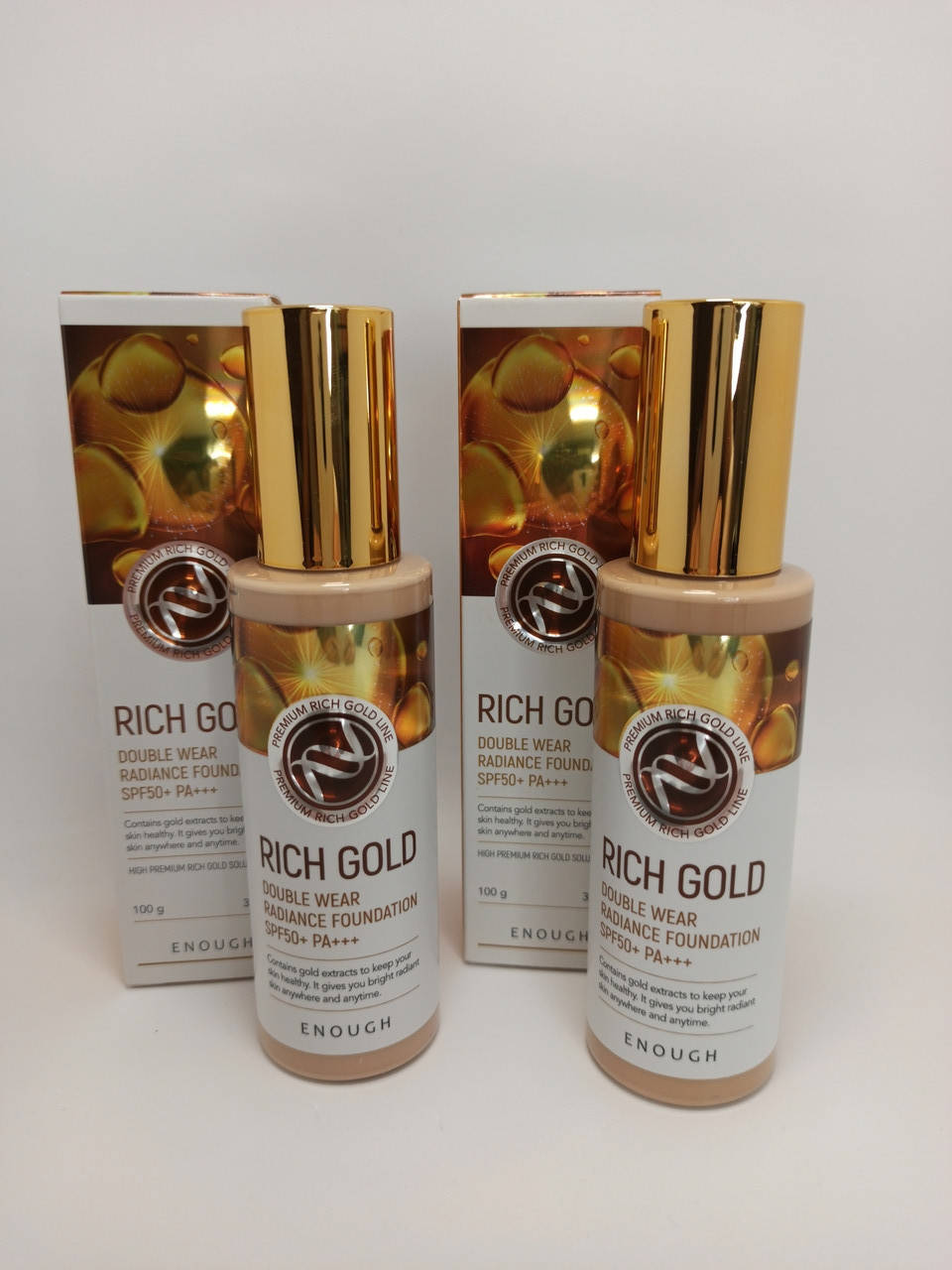 Срок годности до 24.12.2022 Enough Rich Gold Double Wear Radiance Foundation SPF50+ PA+++ Тон 21
Срок годности до 24.12.2022 Enough Rich Gold Double Wear Radiance Foundation SPF50+ PA+++ Тон 21