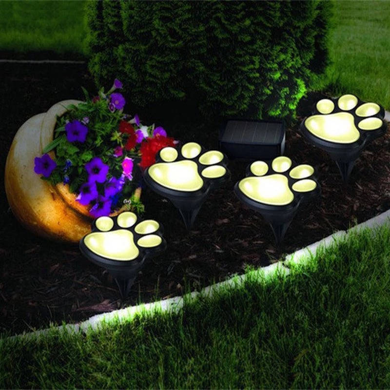 Уличный автономный светильник в грунт на солнечной батарее Solar Paw Print Lights в форме следов 4шт KIVI
Уличный автономный светильник в грунт на солнечной батарее Solar Paw Print Lights в форме следов 4шт KIVI