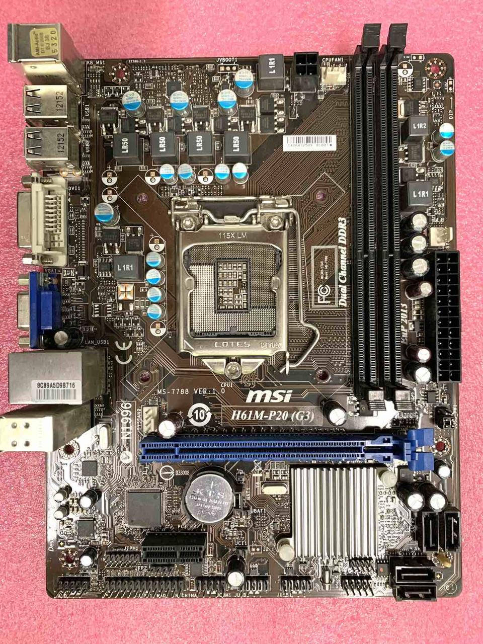 Материнская плата MSI H61M-P20 (G3) (s1155, Intel H61, PCI-Ex16, 2 x DDR3 DIMM;Количество каналов 2, MicroATX)
Материнская плата MSI H61M-P20 (G3) (s1155, Intel H61, PCI-Ex16, 2 x DDR3 DIMM;Количество каналов 2, MicroATX)