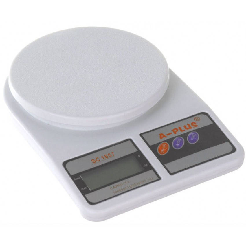 Весы кухонные до 5 кг A-PLUS 1657-AP 
Весы кухонные до 5 кг A-PLUS 1657-AP