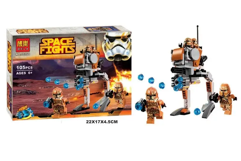 Конструктор Star Wars 10368 Пехотинцы планеты Джеонозис 105 дет. Space Fights Звёздные войны
Конструктор Star Wars 10368 Пехотинцы планеты Джеонозис 105 дет. Space Fights Звёздные войны