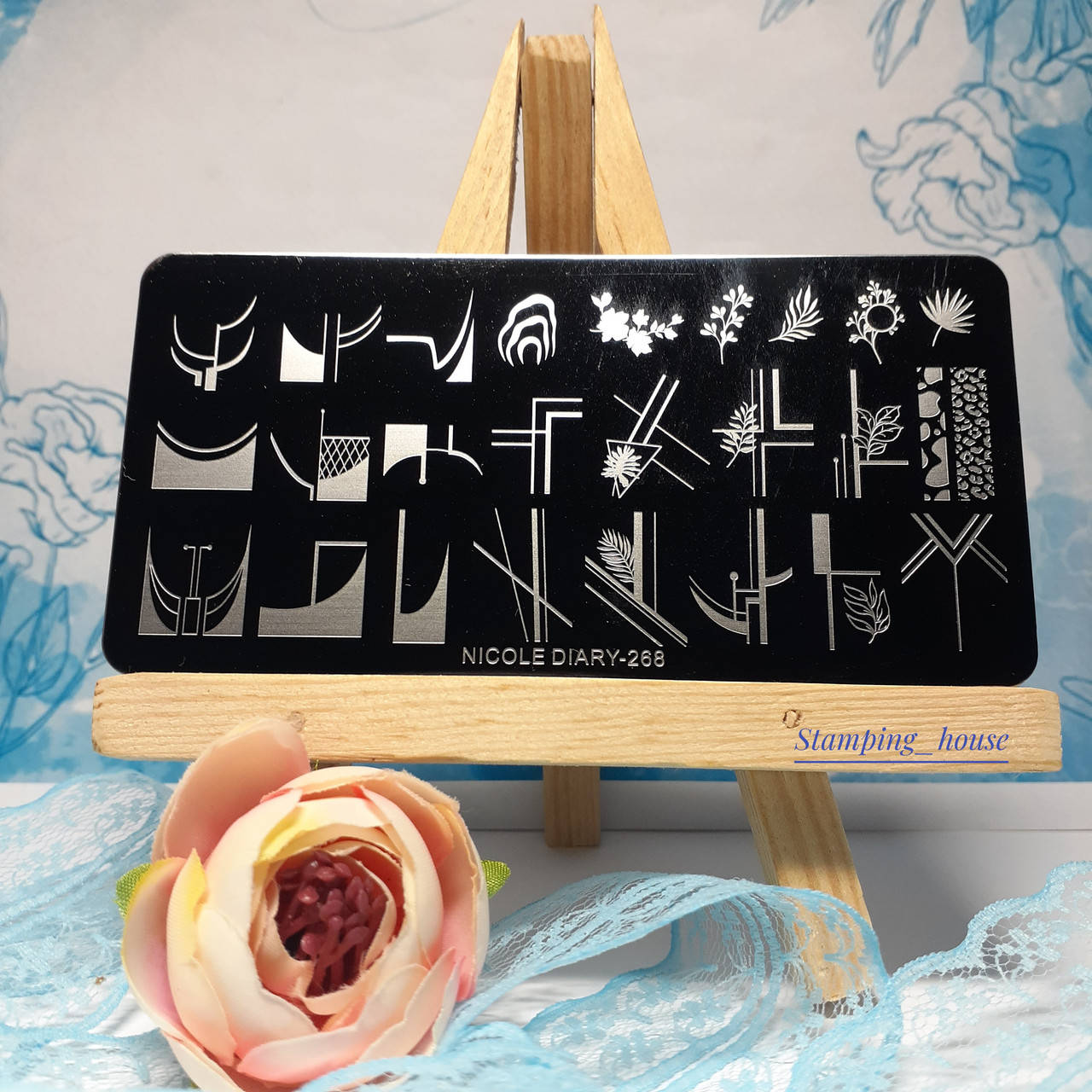 Пластина для стемпинга Nicole Diary-268 
Пластина для стемпинга Nicole Diary-268