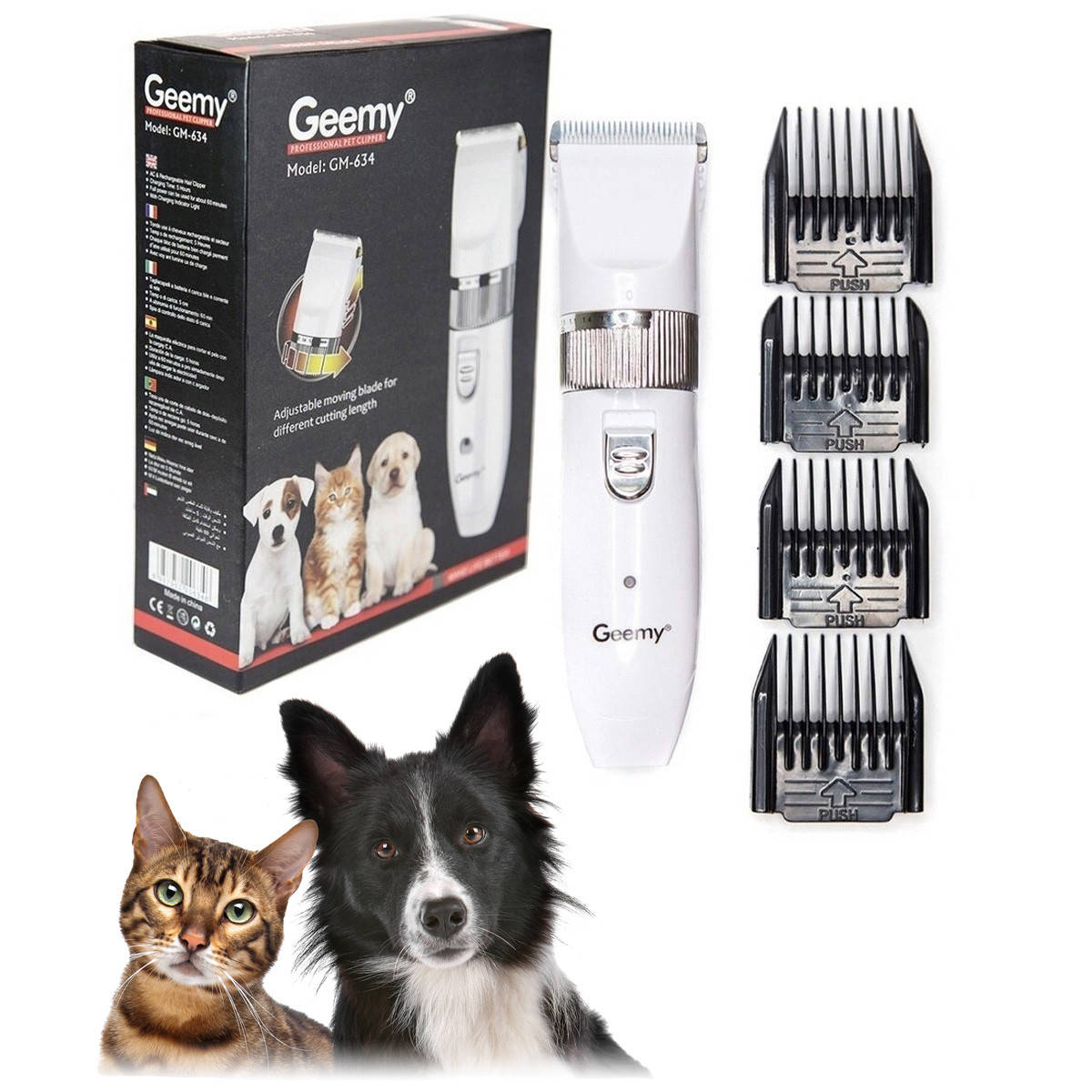 Машинка для стрижки собак и котов Gemei GM 634 / Машинка для груминга животных
Машинка для стрижки собак и котов Gemei GM 634 / Машинка для груминга животных