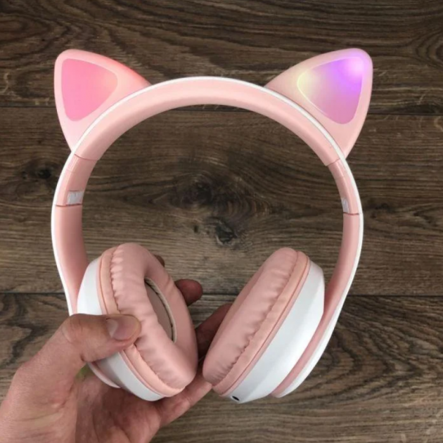 Беспроводные LED наушники с кошачьими ушками STN-28 Розовые, Розовый
Беспроводные LED наушники с кошачьими ушками STN-28 Розовые, Розовый