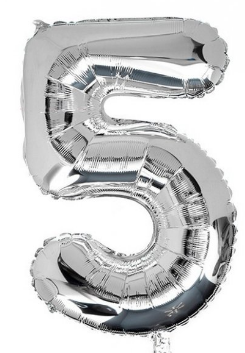Кулька повітр. фольгована 32"/80см "Цифра-5" срібло(20)
Кулька повітр. фольгована 32"/80см "Цифра-5" срібло(20)