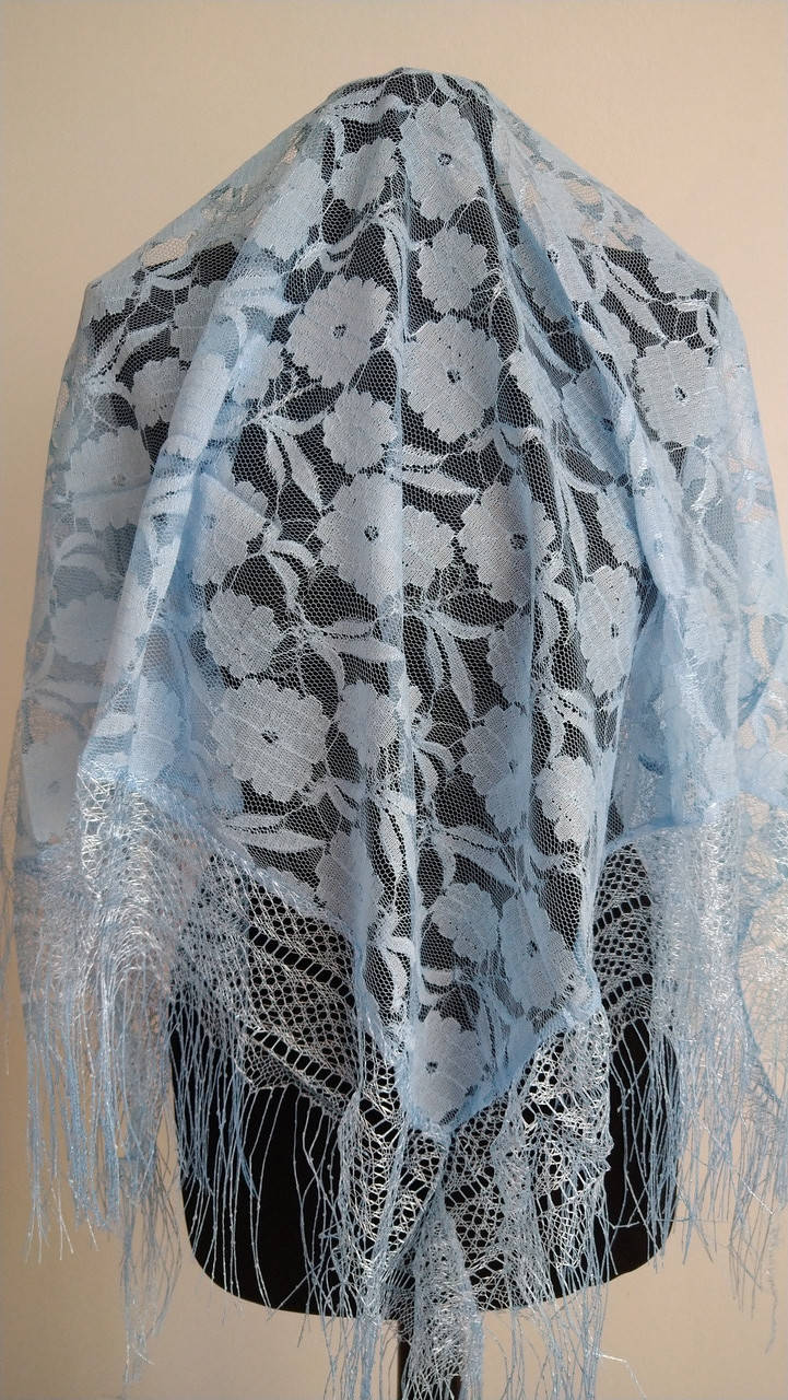 Хустина ажурна з квітами блакитна, Сиреневый
Хустина ажурна з квітами блакитна, Сиреневый