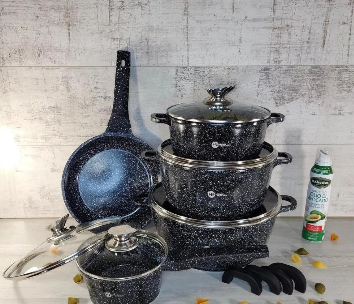 Набор кастрюль и сковорода Higher Kitchen НК 305, Набор посуды с гранитным антипригарным покрытием Германия м, Разные цвета
Набор кастрюль и сковорода Higher Kitchen НК 305, Набор посуды с гранитным антипригарным покрытием Германия м, Разные цвета