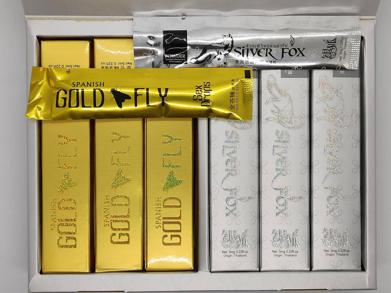 Сильвер фокс женский возбудитель плюс Шпанская мушка (Spanish Gold Fly + Silver Fox ) 6+6 штук
Сильвер фокс женский возбудитель плюс Шпанская мушка (Spanish Gold Fly + Silver Fox ) 6+6 штук