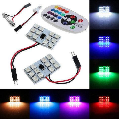 LED RGB лампа в плафон подсветки номерного знака или салона авто 12-5050 (2 сменных цоколя, 12LED)
LED RGB лампа в плафон подсветки номерного знака или салона авто 12-5050 (2 сменных цоколя, 12LED)
