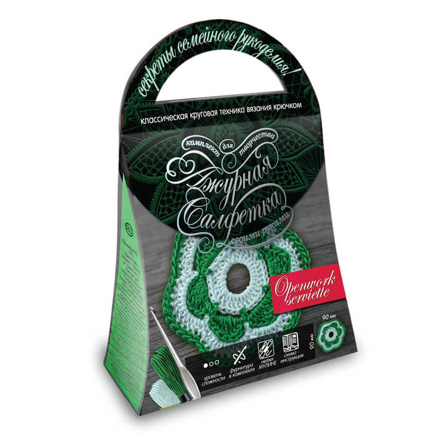 Набор для творчества "Ажурная салфетка", с нитками и крючком, текстиль, мулине, наборы для шитья, 5x12x17 см
Набор для творчества "Ажурная салфетка", с нитками и крючком, текстиль, мулине, наборы для шитья, 5x12x17 см