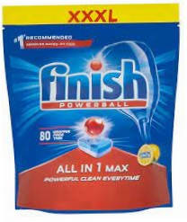 Таблетки для посудомоечных машин Лимон Финиш Все в одном Лимон Finish All in one Lemon 80 шт.
Таблетки для посудомоечных машин Лимон Финиш Все в одном Лимон Finish All in one Lemon 80 шт.