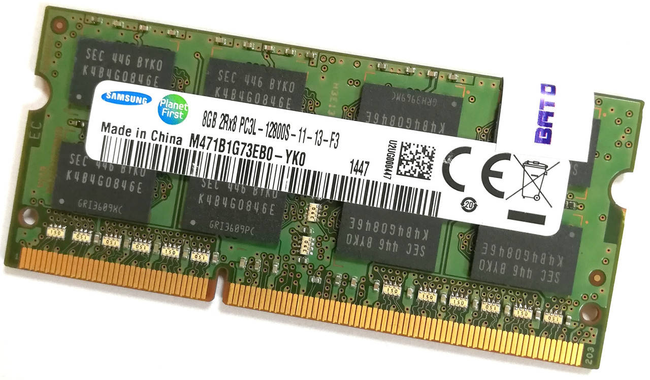 Оперативная память для ноутбука Samsung SODIMM DDR3L 8Gb 1600MHz 12800S 2R8 CL11 (M471B1G73EB0-YK0) Б/У
Оперативная память для ноутбука Samsung SODIMM DDR3L 8Gb 1600MHz 12800S 2R8 CL11 (M471B1G73EB0-YK0) Б/У