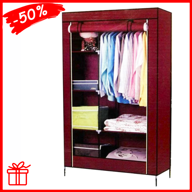 Тканевый шкаф органайзер Storage Wardrobe на 2 секции, складной шкаф органайзер для одежды (106х45х170 см), Красный
Тканевый шкаф органайзер Storage Wardrobe на 2 секции, складной шкаф органайзер для одежды (106х45х170 см), Красный