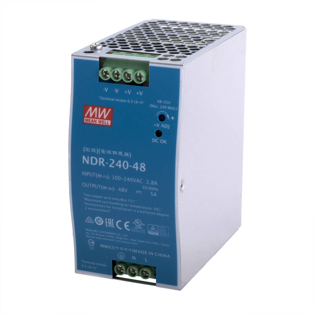 NDR-240-48 блок питания на DIN-рейку Mean Well
NDR-240-48 блок питания на DIN-рейку Mean Well