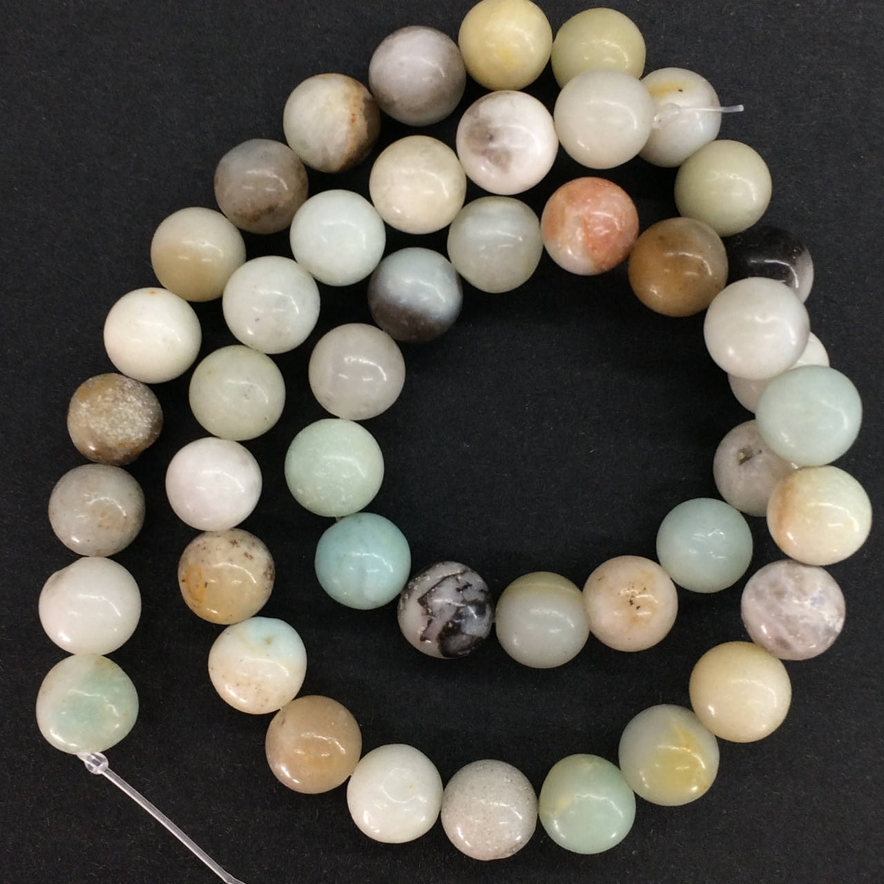 Бусины на нитке Амазонит гладкий шарик d=8мм 
Бусины на нитке Амазонит гладкий шарик d=8мм