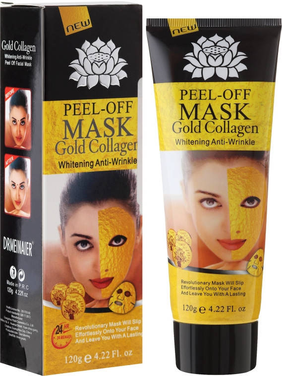 Золотая маска-пленка для лица с золотом 24K Gold Collagen Peel Off Face Mask DrMeinaier
Золотая маска-пленка для лица с золотом 24K Gold Collagen Peel Off Face Mask DrMeinaier