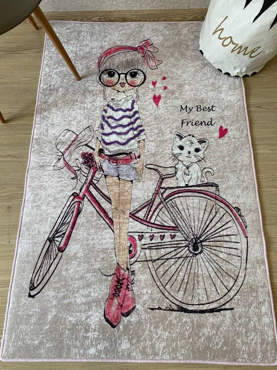 Безворсовый ковер в детскую комнату 140х190 см. 
Безворсовый ковер в детскую комнату 140х190 см.