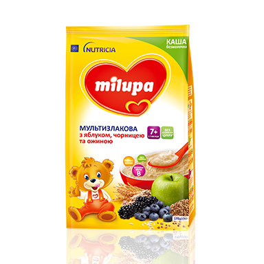 Каша безмолочна Milupa Мультизлакова з яблуком, чорницею та ожиною, 7+, 170г
Каша безмолочна Milupa Мультизлакова з яблуком, чорницею та ожиною, 7+, 170г