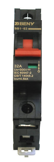 Выключатель автоматический BB1-63 1P 32 300V DC (32А, до 300В постоянного тока, однополюсный, неполярный)
Выключатель автоматический BB1-63 1P 32 300V DC (32А, до 300В постоянного тока, однополюсный, неполярный)