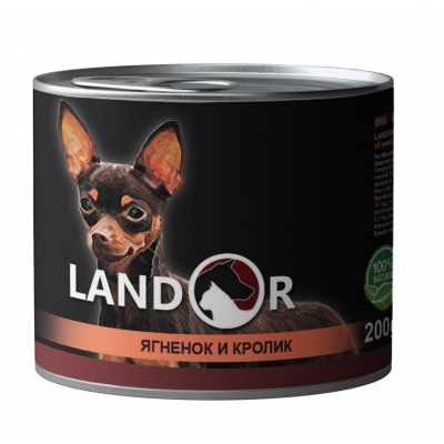 LANDOR Adult Small Breed Lamb & Rabbit Влажный корм для взрослых собак мелких пород с ягненком и кроликом 200г
LANDOR Adult Small Breed Lamb & Rabbit Влажный корм для взрослых собак мелких пород с ягненком и кроликом 200г