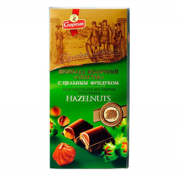 Спартак молочный с цельным фундуком 90г
Спартак молочный с цельным фундуком 90г