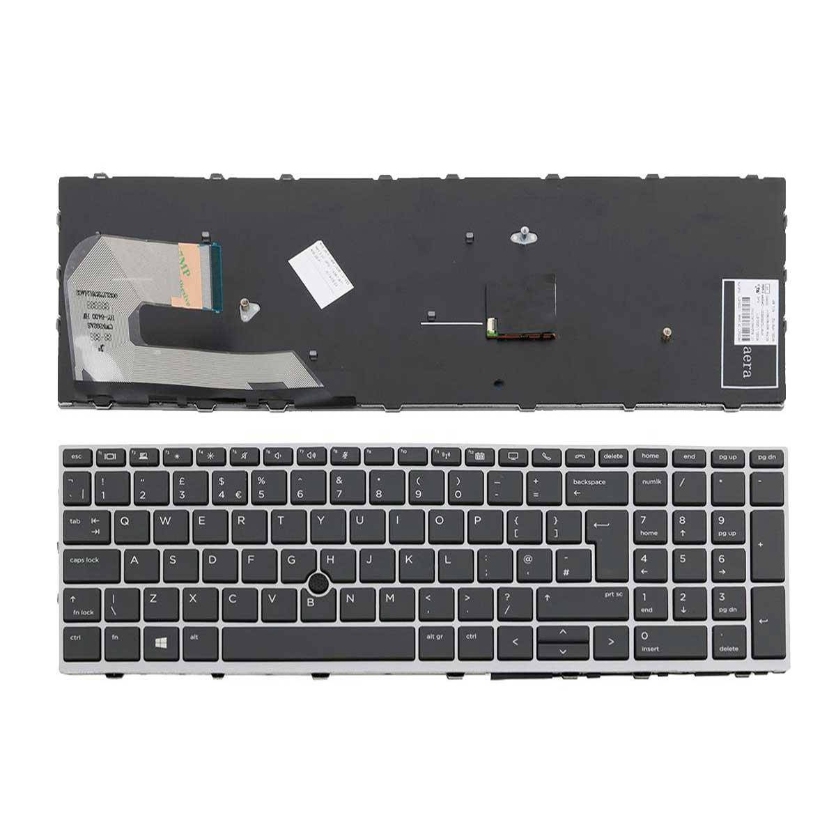 Клавиатура для HP Elitebook 850 G5 755 G5, ZBook 15u G5, UK, (чёрная, серая рамка, с трекпоинтом,
Клавиатура для HP Elitebook 850 G5 755 G5, ZBook 15u G5, UK, (чёрная, серая рамка, с трекпоинтом,